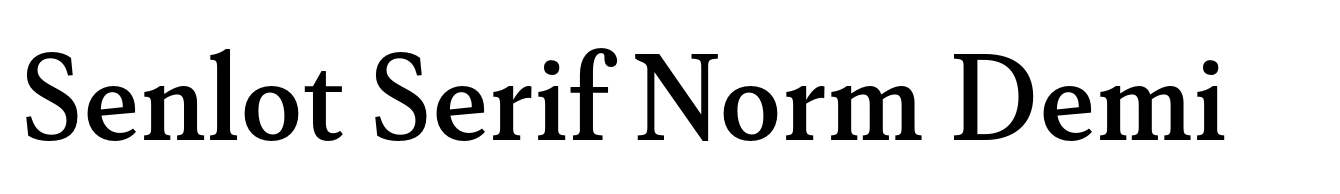 Senlot Serif Norm Demi